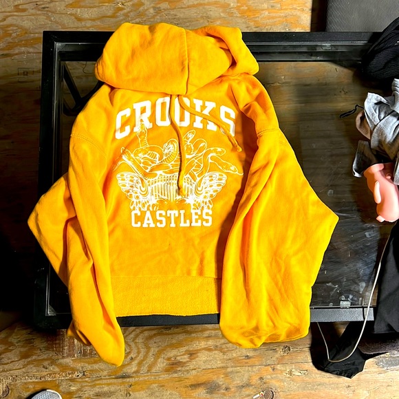 CROOKS ANS CASTLES crop hoodie - Picture 1 of 2